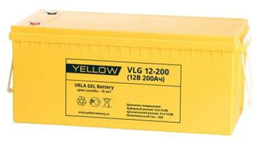 АКБ YELLOW VLG 12-200 Solar для ИБП  
